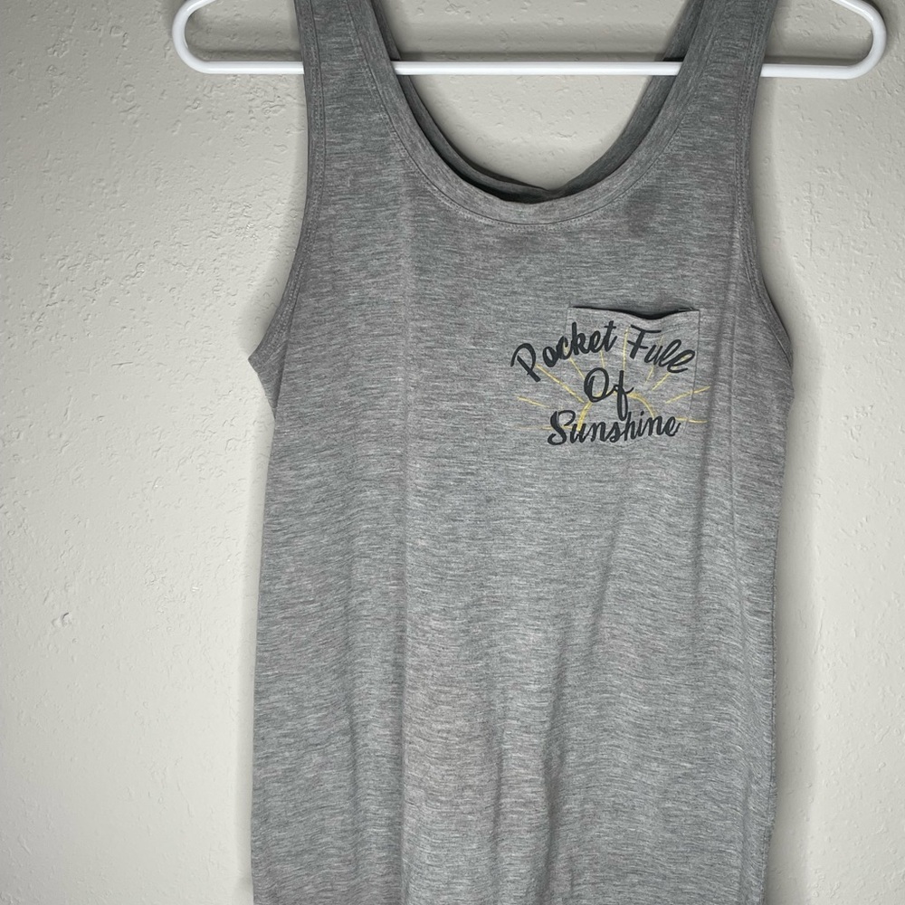 Miken Gray Tank Top - Pocket Full of Sunshine